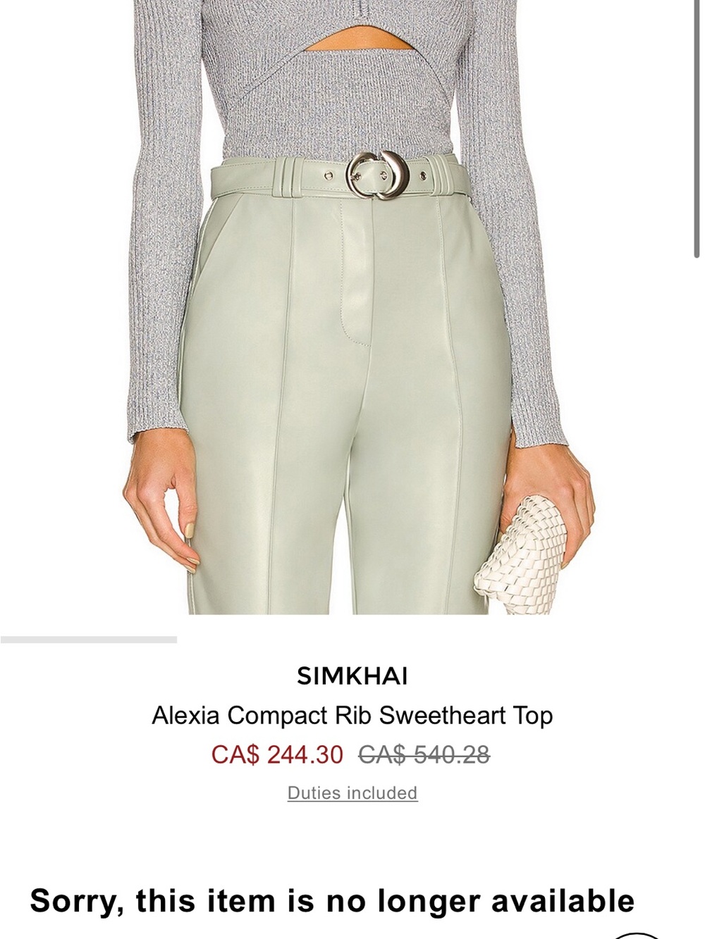Jonathan Simkhai Compact Rib Top - Picture 8 of 8